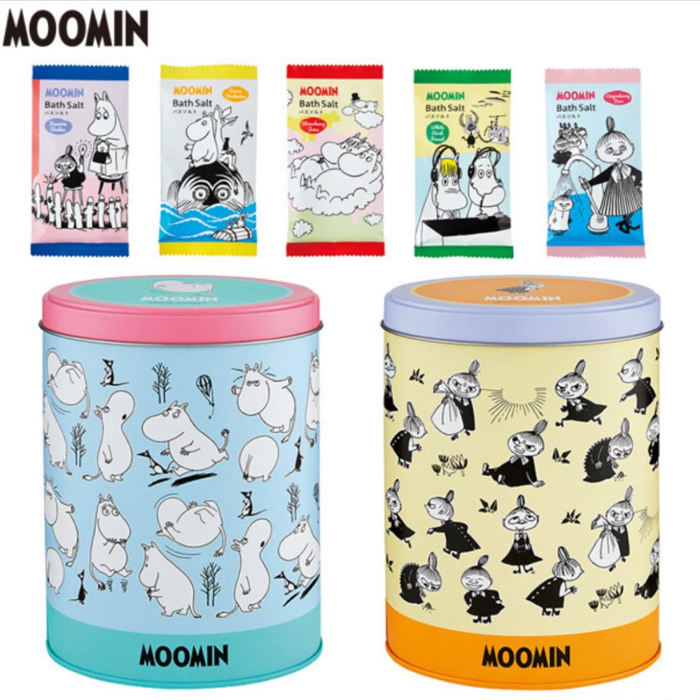 入浴剤 ムーミン バスソルト 缶入りセット 全2種 35g 5包入り MOOMIN 海のオーケストラ ジャスミンのしげみ いちごジュース しらかばの森 コケモモのジャム かわいい 可愛い おしゃれ お洒落 人気 バスグッズ アロマ 香り 雑貨 ギフト プレゼント 母の日