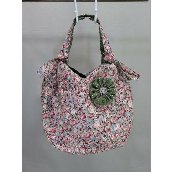 手提げバッグ【レッド】バッグ/鞄/手作り/ハンドメイド/コットン/アジアン雑貨