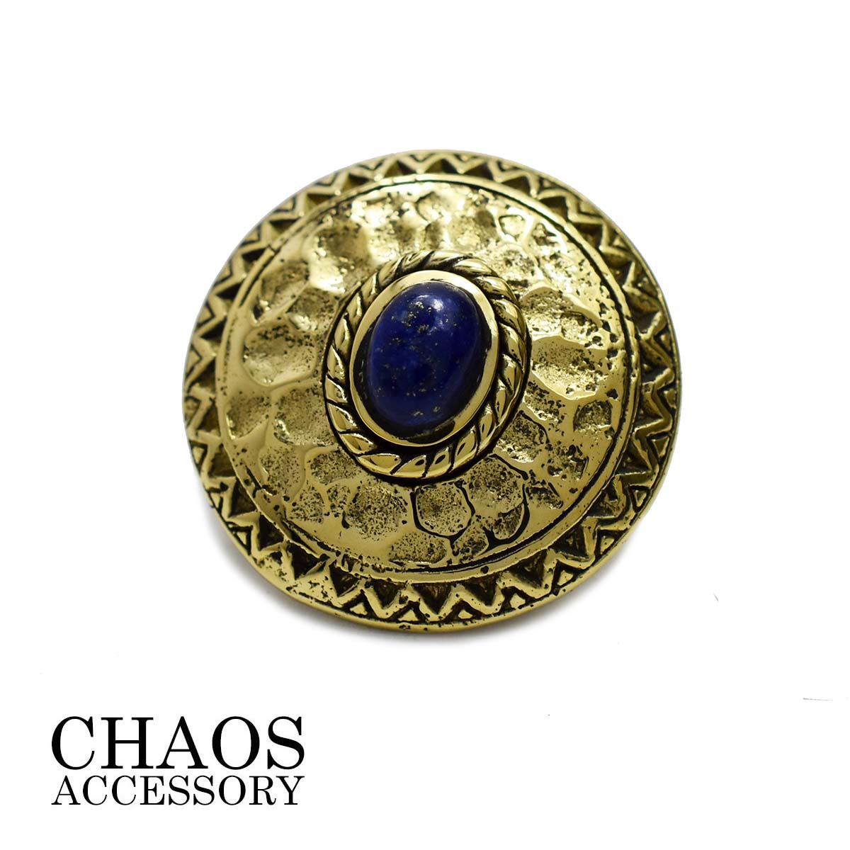 直径22mm ブラスコンチョ ネジ式 パーツ 財布 ナバホ ネイティブアメリカン モチーフ ハンマートーン ラピスラズリ 天然石 真鍮 パーツ アクセサリー ソ...