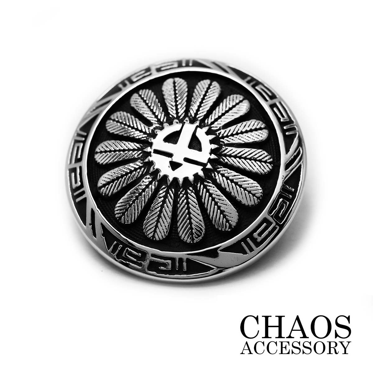 【サイズ33mm】カスタムパーツ コンチョ アクセサリー サンフェイス 太陽神 ネイティブインディアンジュエリー モチーフ 合金製 コンチョ Mサイズ ライダー...