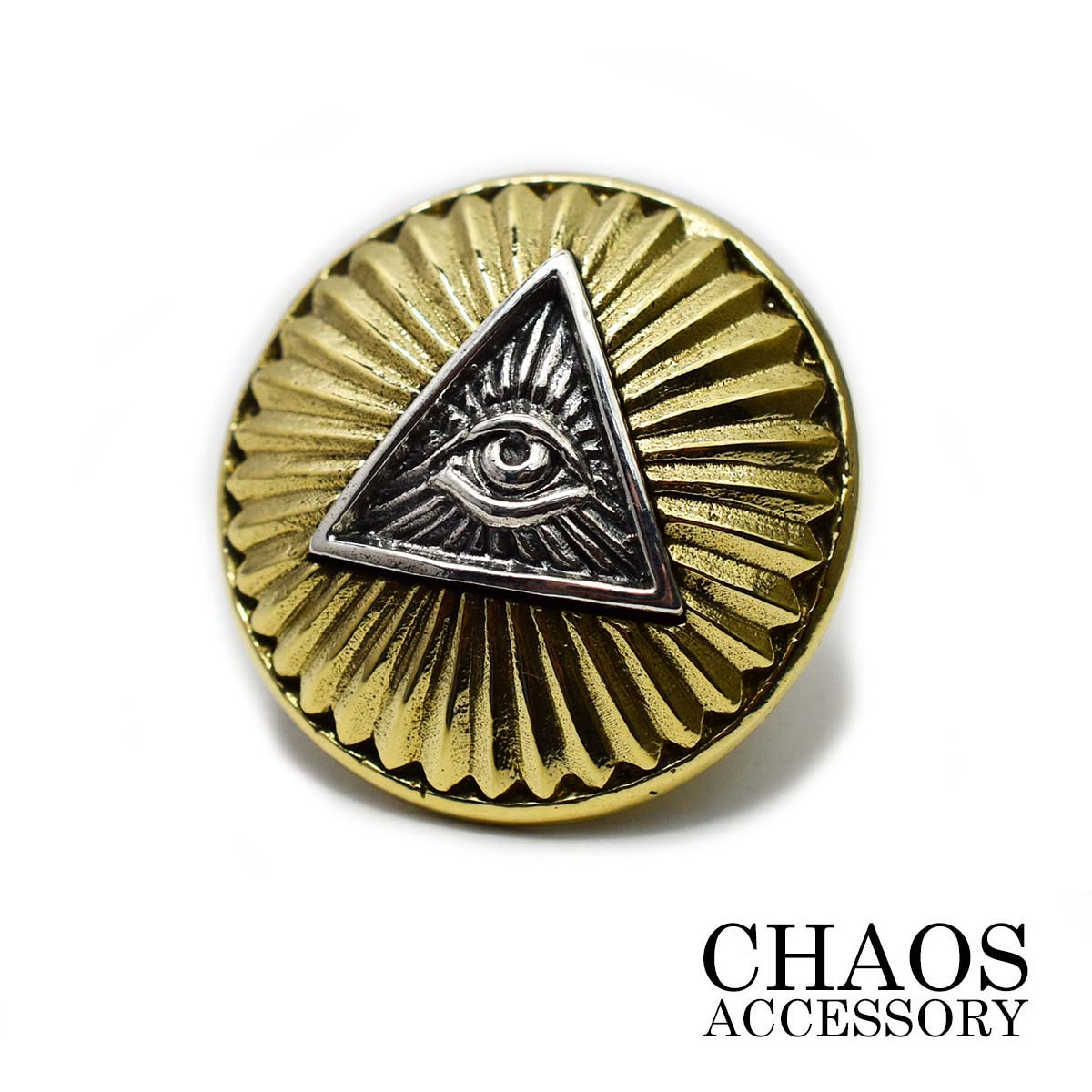 【直径24mm】フリーメイソン デザインコンチョ ピラミッドアイ プロビデンスの目 コンチョ 24mm シルバー925 ブラス コンチョ ネジ式 ボタン アクセ...