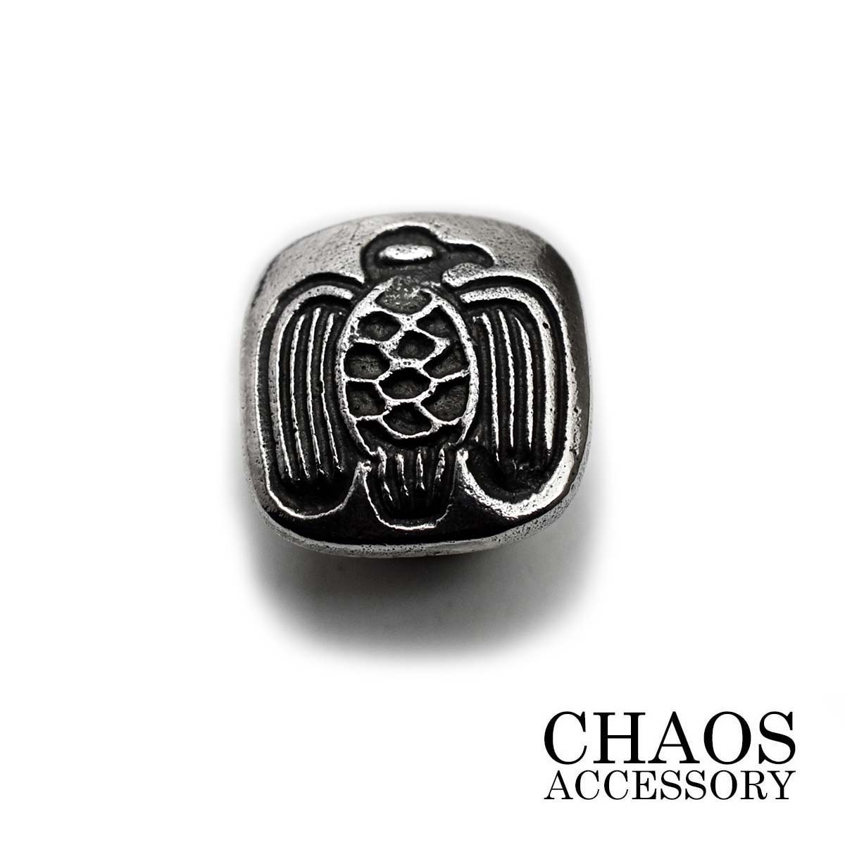 【14×14mm】ナバホ ネイティブアメリカン テイスト サンダーバード コンチョ ボタン ネジ式 Sサイズ 小型コンチョ ビンテージ仕上げ 純銀 シルバー92...