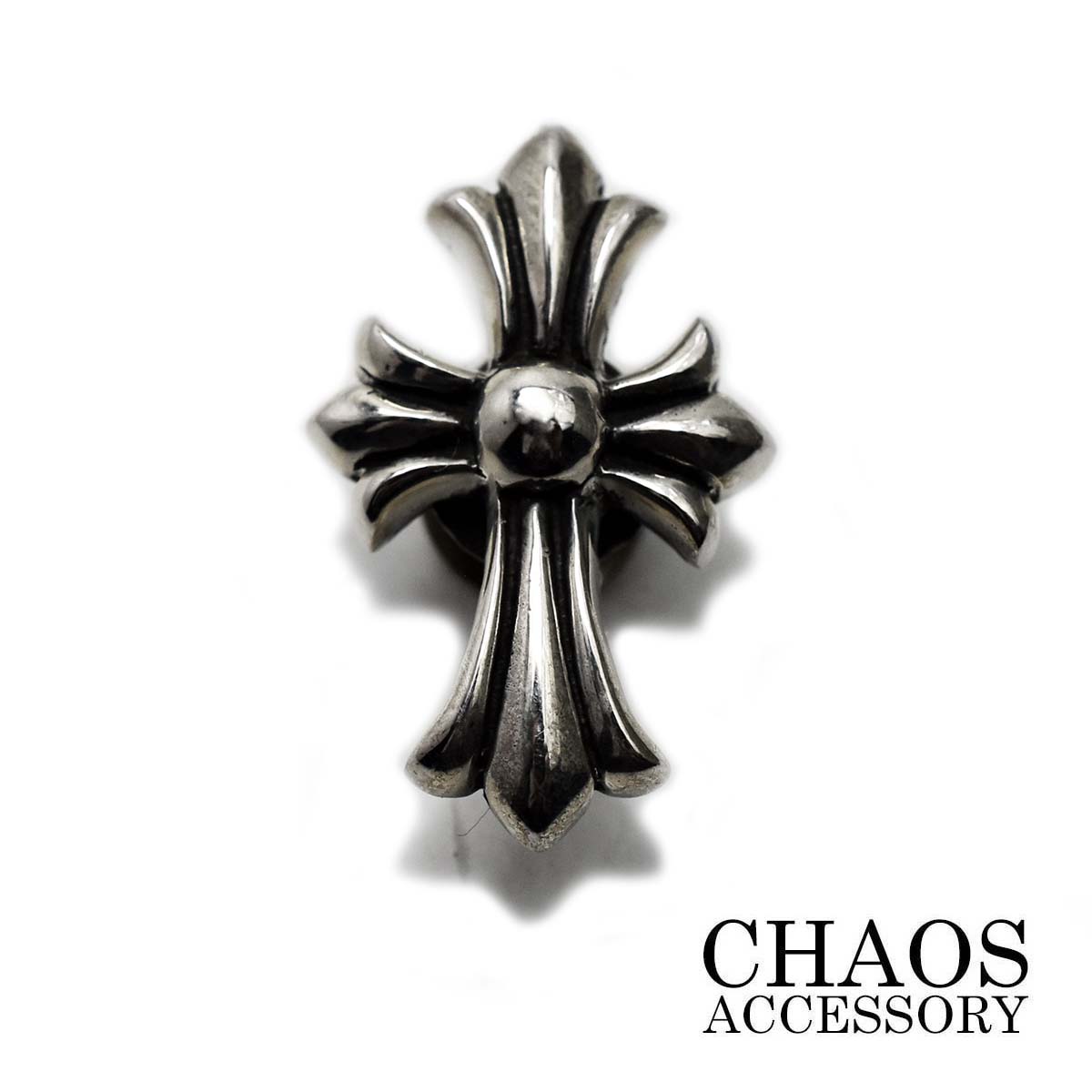 【24×15mm】ゴシッククロス コンチョ 十字架 タイニークロス モチーフ Sサイズ 小型コンチョ スターリング シルバー 925 かっこいい カスタムパーツ...