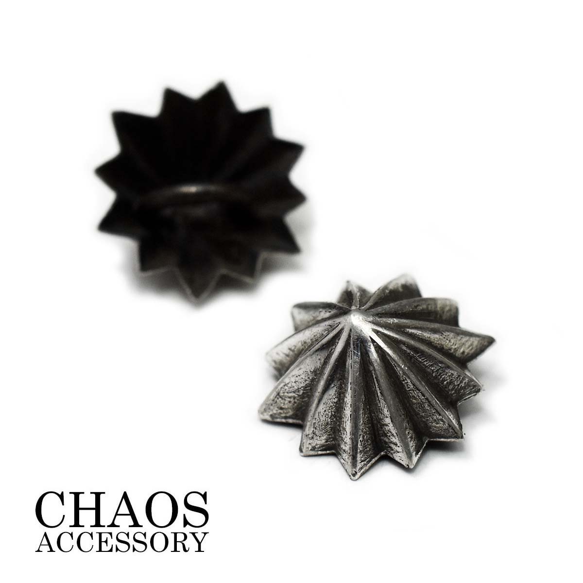 【ループタイプ】【直径15mm】ナバホ ネイティブアメリカン テイスト アポロ シェル ウニ コンチョ 15mm 山型 SSサイズ 小型コンチョ スターリング ...