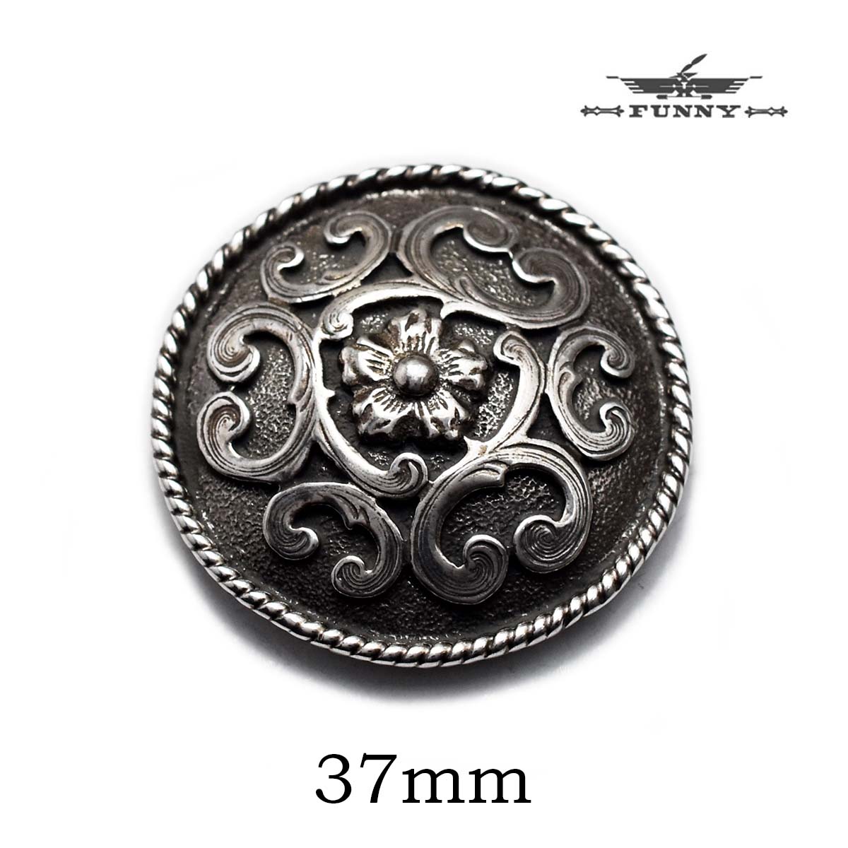 【FUNNY正規取扱店】【直径37mm】メンズ 財布 パーツ FUNNY ファニー コンチョ ネジ式 オーバレイコンチョ 37mm ウエスタン アクセサリー カ...