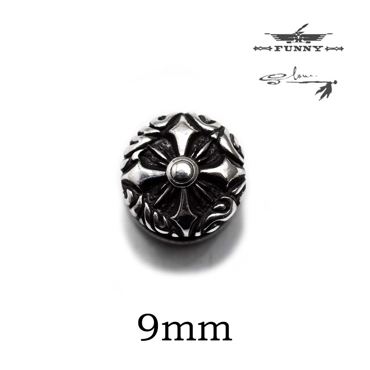 【FUNNY正規取扱店】【直径9mm】財布 FUNNY ファニー パーツ シルバーアクセサリー SLOW スロー シルバー925 メディスンホイールコンチョ 9...