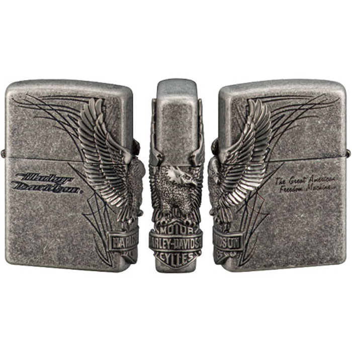 2017NEWモデル ZIPPO ハーレー≪ZIPPO HARLEY-DAVIDSON ハーレーダビッドソン HDP-65 サイドメタル シルバーイブシバレル≫オイルライター ハーレーダヴィッドソン ジッポー 誕生日 父の日 クリスマス プレゼント アメリカン バイク バイカー ラッピング