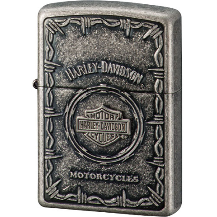 【ZIPPO正規取扱店】【対象商品はインナーケース名入れ無料】ZIPPO ハーレー≪ハーレーダビッドソン HDP-68 Sメタル バー＆シールド シルバーイブシバレル≫オイルライター ハーレーダヴィッドソン ジッポー