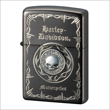 【正規取扱店】ZIPPO ハーレー≪ZIPPO HARLEY-DAVIDSON ハーレーダビッドソン HDP-69 Sメタル スカル ブラックイオン≫オイルライター ハーレーダヴィッドソン ジッポー 誕生日 父の日 クリスマス プレゼント アメリカン バイク バイカー ラッピング