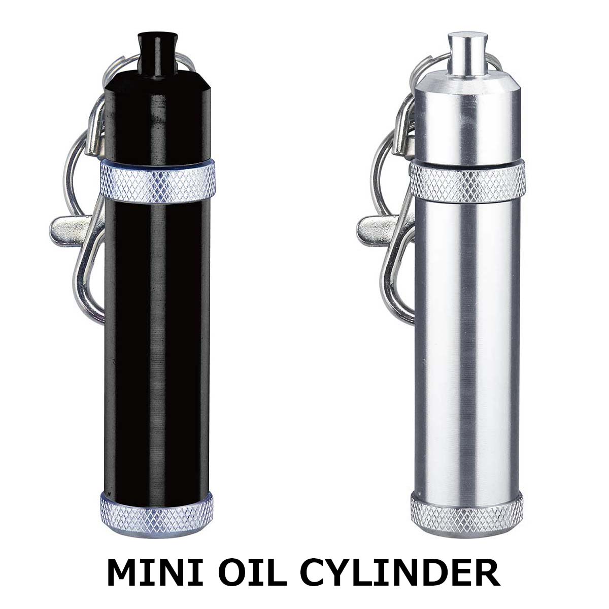 【正規取扱店】【ライター用オイル専用】携帯ミニオイルシリンダー シルバー ブラック オイルライター専用 燃料入れ カラビナ キーリング アウトドア キャンプ 火...