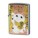 【ZIPPO正規取扱店】【対象商品はインナーケース名入れ無料】ZIPPO 和柄 ≪ZIPPO 電鋳板 招き猫（電鋳貼り）≫/ジッポ/ジッポー/誕生日/プレゼント/バイク/バイカー/ラッピング