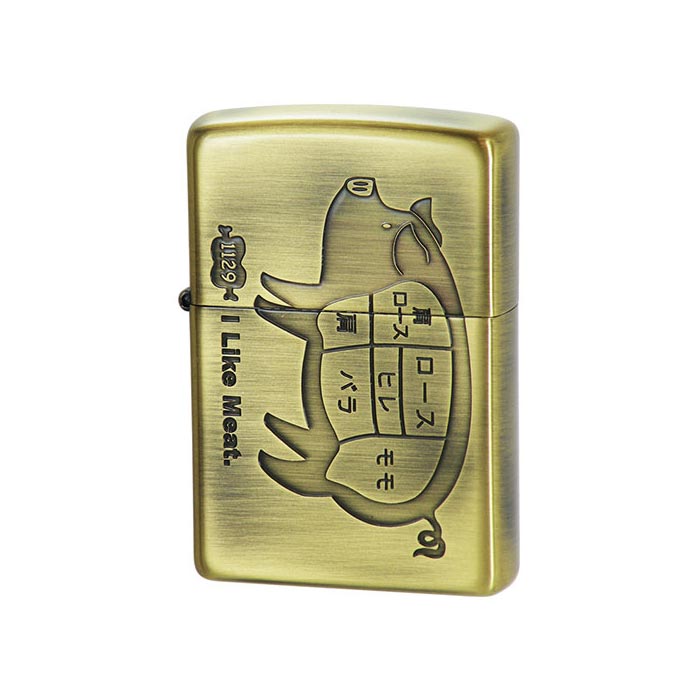 【ZIPPO正規取扱店】【対象商品はインナーケース名入れ無料】ZIPPO ユニーク≪I Like Meat. Pig 1129 アイ ライク ミート ブタ BS...