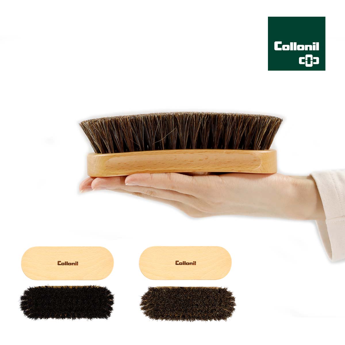 【正規取扱店】【用途:仕上げ・汚れ落とし】Collonil コロニル 馬毛ブラシ ホースヘアーブラシ 本革 お手入れ 仕上げ ブラッシング クリーニング ホコリ...