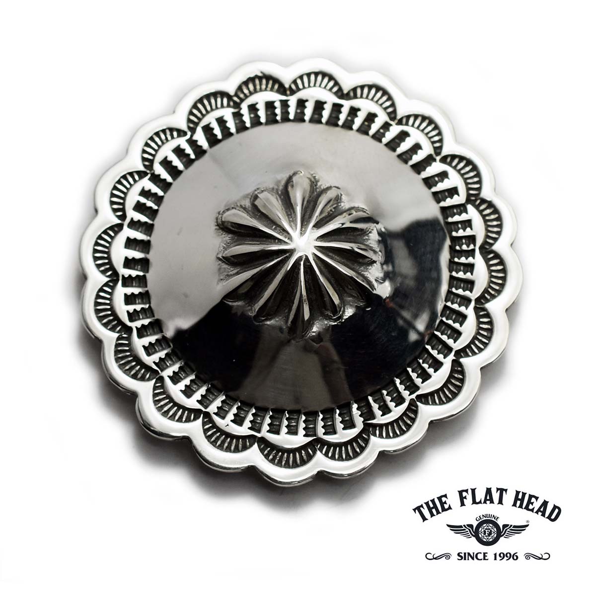 【THE FLAT HEAD 正規取扱店】【Lサイズ 直径42mm 大型コンチョ】フラットヘッド シルバーアクセサリー スタンプコンチョ ウォレット メンズ 財...