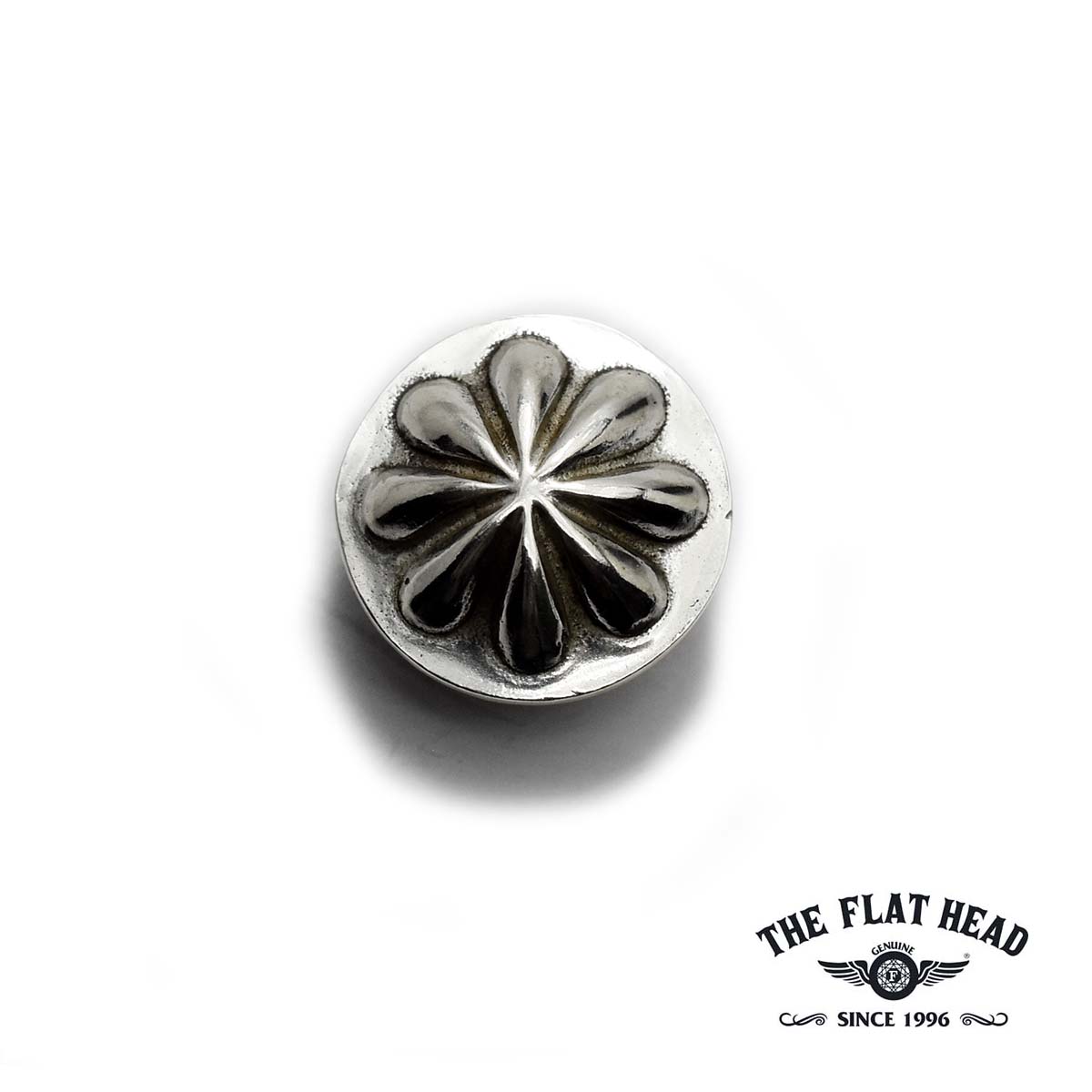 【THE FLAT HEAD 正規取扱店】【Sサイズ 直径18mm 小型コンチョ】フラットヘッド シルバーアクセサリー スタンプコンチョ ウォレット メンズ 財布 鞄 バッグ カスタムパーツ SVC-A スターリング シルバー 925