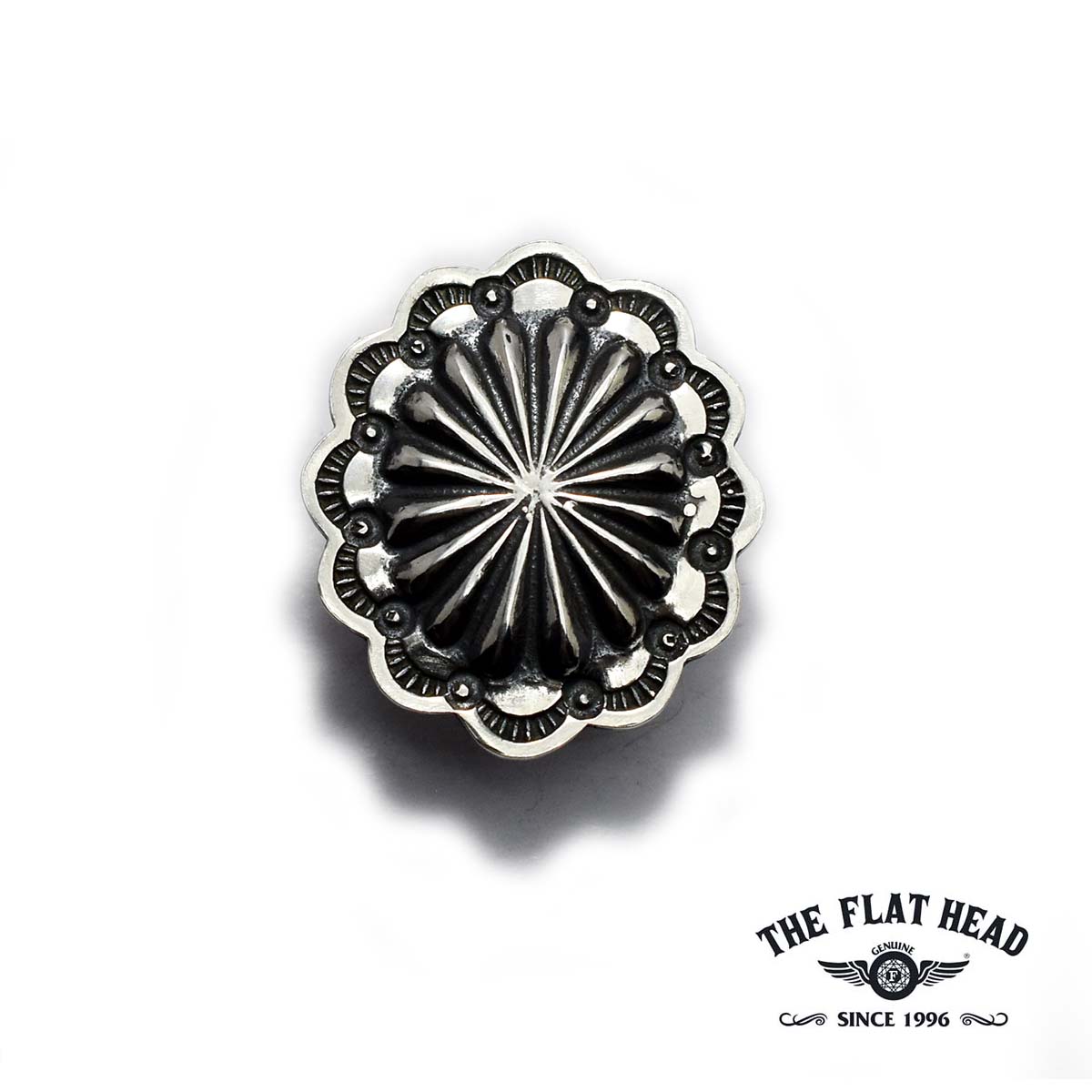【THE FLAT HEAD 正規取扱店】【Sサイズ 22×25mm 小型コンチョ】フラットヘッド シルバーアクセサリー スタンプコンチョ ウォレット メンズ ...