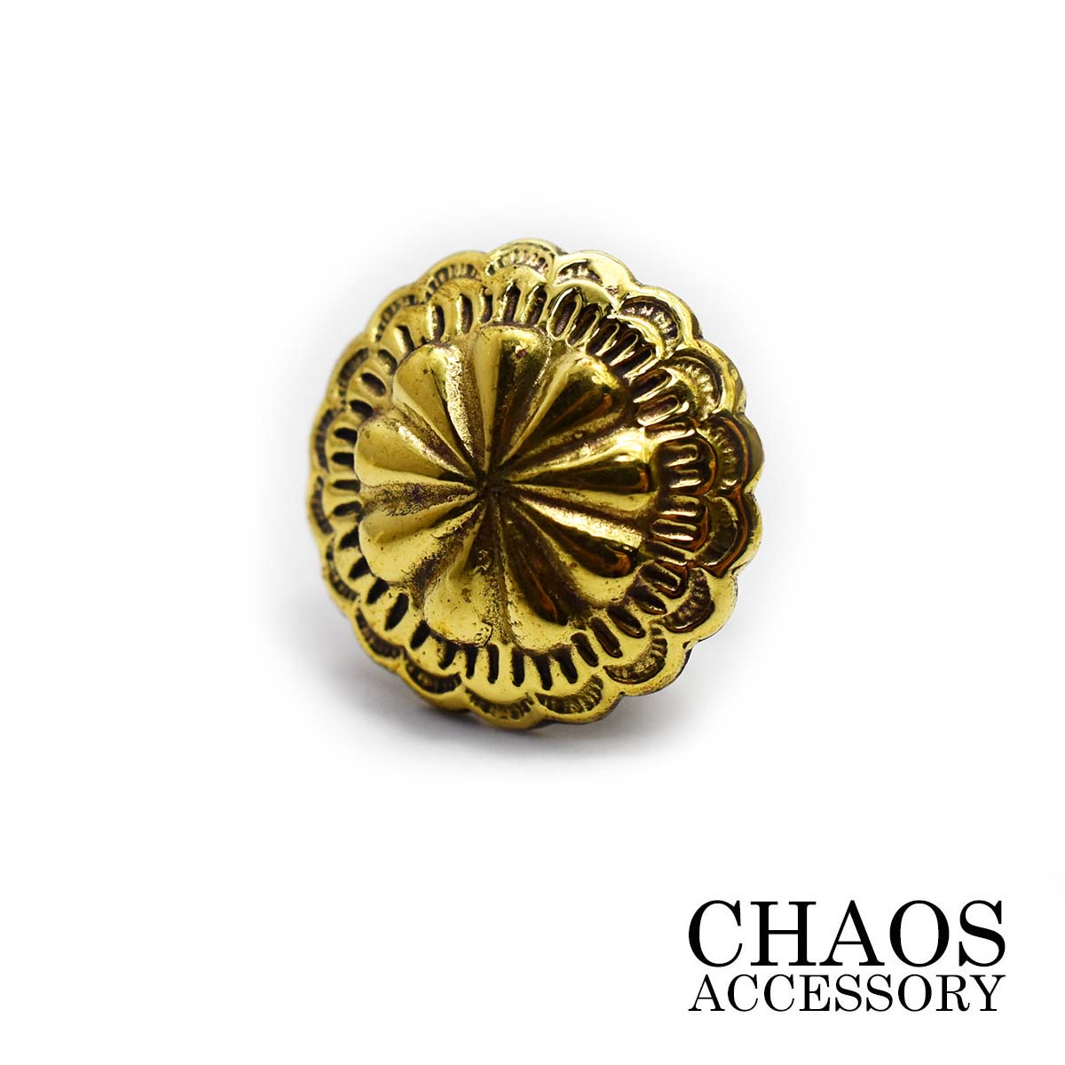 【直径15mm】ブラス 真鍮 コンチョ シールド アポロ シェル ウニ コンチョ 15mm ブラスコンチョ ネジ式 ボタン アクセサリー 財布 真鍮 カスタムパ...