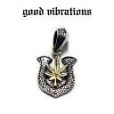 【good vibrations 正規取扱店】【送料無料】グッドバイブレーションズ ラスタ ヘンプ 大麻草 麻の葉 マリファナ ホースシュー 馬蹄 チャーム ペンダントトップ シルバー925 純銀 メンズ アクセサリー