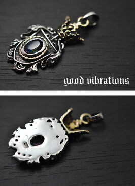 【正規取扱店】good vibrations/グッドバイブレーションズ≪クラウン＆クレスト ミスティッククォーツ チャーム ペンダントトップ≫王冠/紋章/天然石/シルバー/純銀/Silver【925】/ネックレス【楽ギフ_包装】【メール便可】