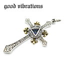 【good vibrations 正規取扱店】【送料無料】グッドバイブレーションズ シルバー ペンダントトップ アクセサリー アラベスク 百合の紋章 リリィー ケルティッククロス ミスティッククォーツ チャーム シルバー925 純銀