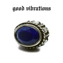 【good vibrations 正規取扱店】【送料無料】シルバーアクセサリー ピアス 片耳 メンズ ブランド グッドバイブレーションズ オーバル ラピスラズリ 天然石 かわいい レディース ピアス スタッド スターリング シルバー 925 純銀