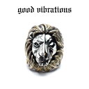 【good vibrations 正規取扱店】【送料無料】シルバーアクセサリー 指輪 グッドバイブレーションズ トゥーフェイス ノーマル スカル ライオン ハー...