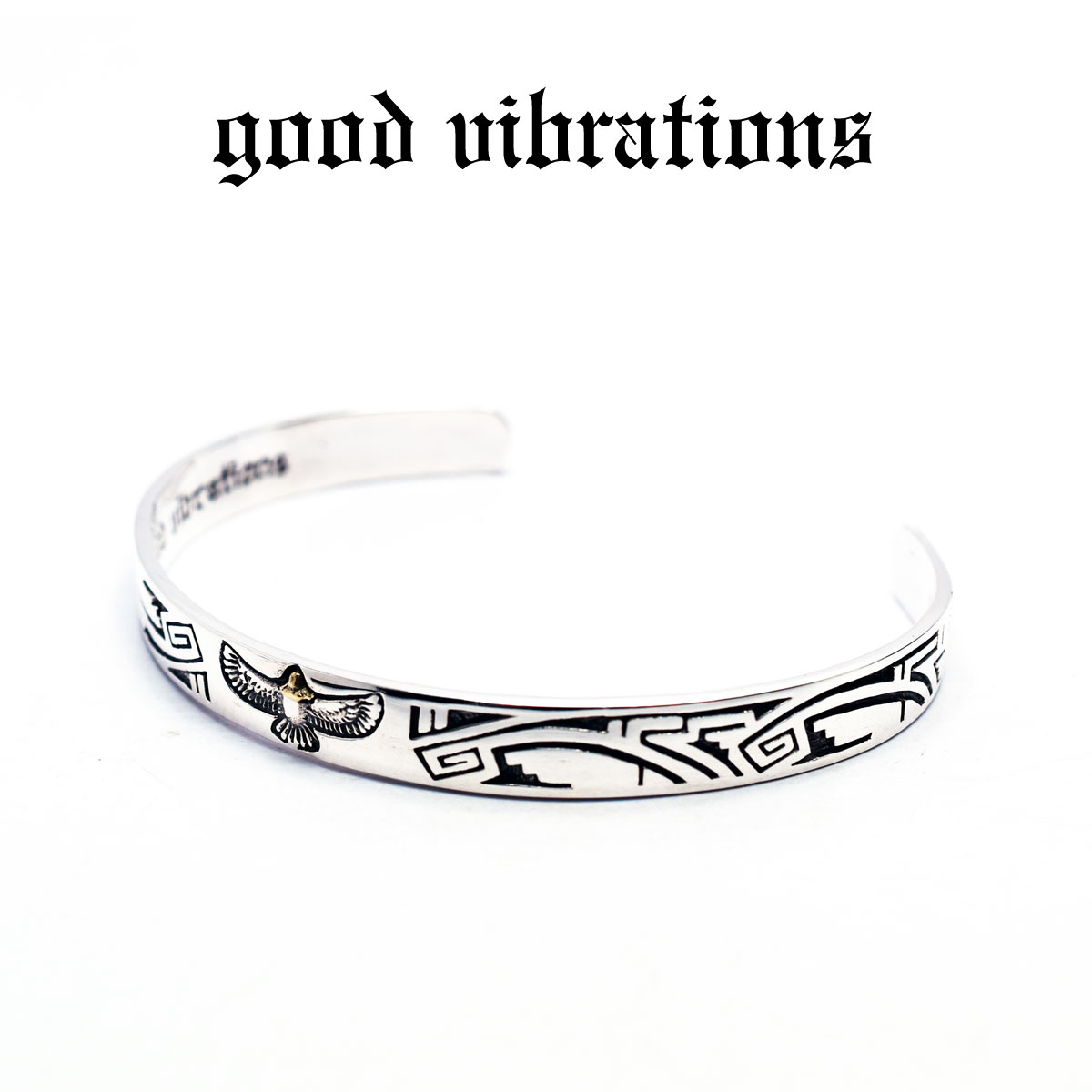 【good vibrations 正規取扱店】【送料無料】シルバーアクセサリー シルバーバングル ブレスレット イーグル ココペリ ネイティブアメリカン グッドバイブレーションズ シルバー925 誕生日 プレゼント 男性 女性 アクセサリー