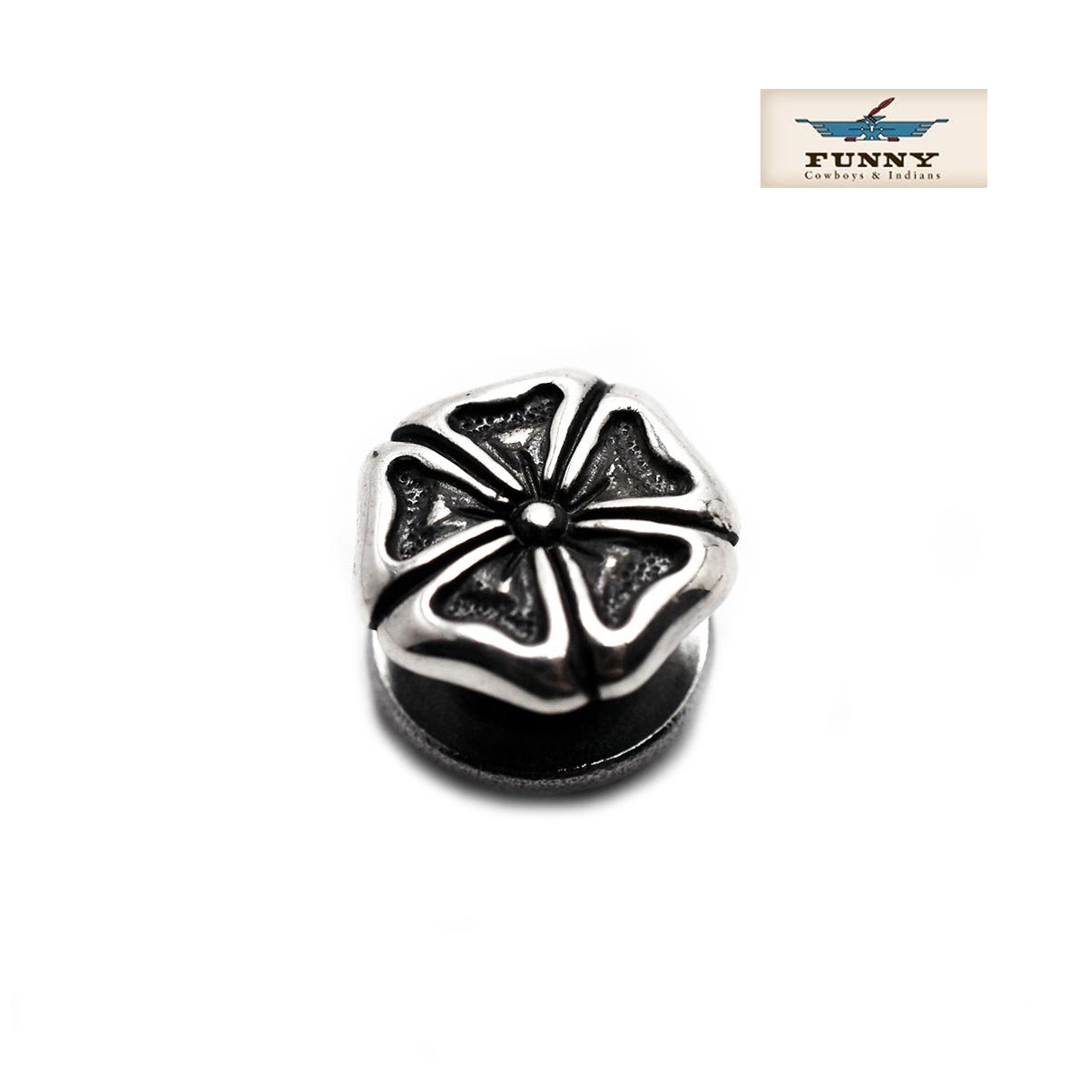 【FUNNY正規取扱店】【直径10mm】メンズ 財布 パーツ FUNNY ファニー シルバー925 フラワーコンチョ 1個 10mm ウエスタン シルバーアクセ...
