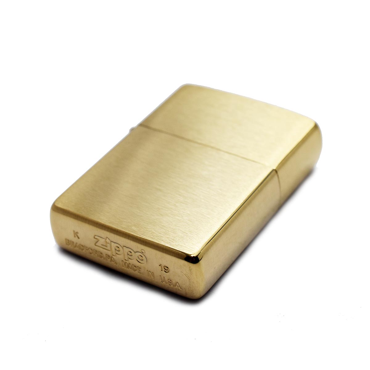 【ZIPPO正規取扱店】【対象商品はインナーケース名入れ無料】ZIPPO ブラス ≪ZIPPO Brushed Brass レギュラー ブラスサテーナ ソリッドブラス製 真鍮無垢 #204B≫/ジッポ/ジッポー