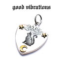 【good vibrations 正規取扱店】【送料無料】シルバーアクセサリー ピックケース プレイングハンズ ピック キャット 猫 肉球 月 星 チャーム ペ...
