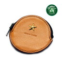 【正規取扱店】コンパクトなサイズ Groover Leather グルーバーレザー GDB-100-NBRN 小銭入れ 星スタッズ付き 丸型コインケース ナチュ...