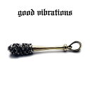 【good vibrations 正規取扱店】【別注 限定】【送料無料】シルバーアクセサリー メンズ グッドバイブレーションズ ブラス × シルバー925 救世主 ニーガン ルシール オマージュ 有刺鉄線バット チャーム ペンダントトップ