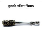 【good vibrations 正規取扱店】【別注 限定】【送料無料】シルバーアクセサリー メンズ グッドバイブレーションズ シルバー925 × ブラス 救世主 ニーガン ルシール オマージュ 有刺鉄線バット チャーム ペンダントトップ