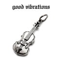 【good vibrations 正規取扱店】【別注 限定】【送料無料】シルバーアクセサリー メンズ グッドバイブレーションズ スターリング シルバー 925 ミニチュア 楽器 バイオリン ヴァイオリン チャーム ペンダントトップ ネックレス
