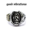 【good vibrations 正規取扱店】【送料無料】シルバーアクセサリー 指輪 グッドバイブレーションズ メキシコ グアダルーペの聖母 マリア フリーサイ...