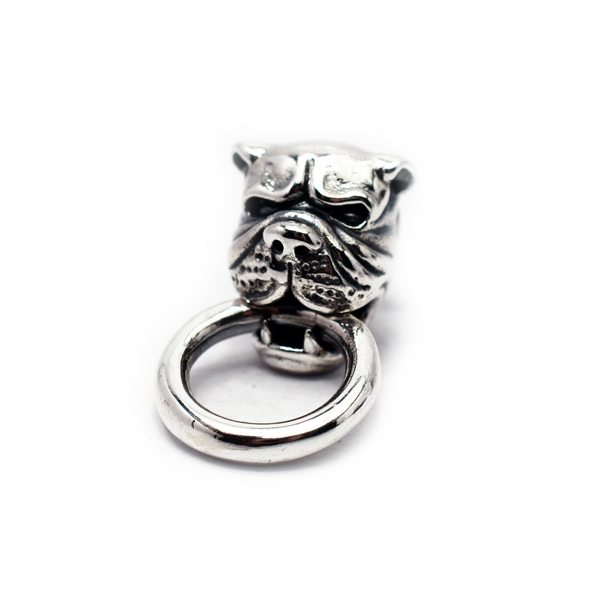 コンチョ ブルドッグ スターリングシルバー ドロップハンドル 国産高級スクリュー使用 ジョイントパーツ Silver925【 レザーウォレット専門店 】【楽ギフ_包装】