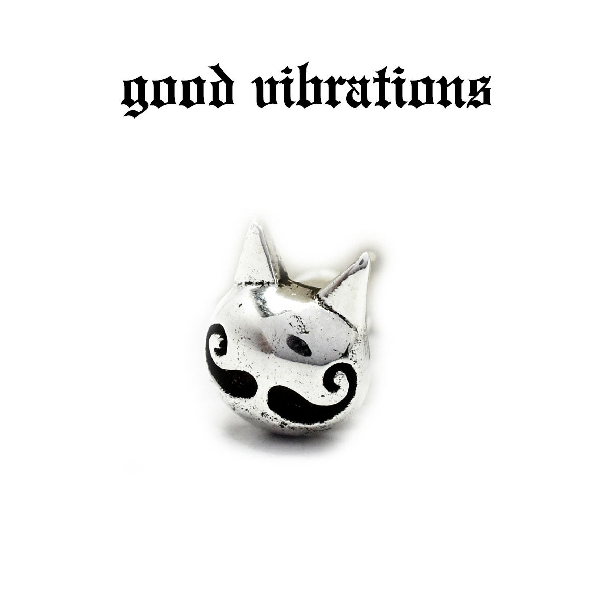 【good vibrations 正規取扱店】【送料無料】シルバーアクセサリー ピアス 片耳 メンズ ブランド グッドバイブレーションズ 髭猫 ヒゲネコ キャッ...