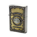 【ZIPPO正規取扱店】【対象商品はインナーケース名入れ無料】ZIPPO ハーレー≪ハーレーダビッドソン HDP-67 Sメタル バー＆シールド ニッケル＆ブラスコンビ古美≫オイルライター ハーレーダヴィッドソン ジッポー