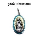 【good vibrations 正規取扱店】【送料無料】シルバーアクセサリー グッドバイブレーションズ グアダルーペの聖母 マリア クラッシュターコイズ ペンダントトップ スターリング シルバー 925 天然石 真鍮