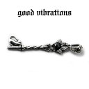 楽天CHAOS Accessory【good vibrations 正規取扱店】【送料無料】キー ペンダント キャット ジルコニア 猫 肉球 ゴシック 鍵 モチーフ チャーム ペンダントトップ グッドバイブレーションズ シルバー 925 純銀 ネックレス メンズ レディース