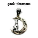 【good vibrations 正規取扱店】【送料無料】グッドバイブレーションズ 三日月 兎 うさぎ ウサギ クレセントムーン ラビット チャーム ペンダントトップ スターリングシルバー Silver925 ブラス ネックレス レディース