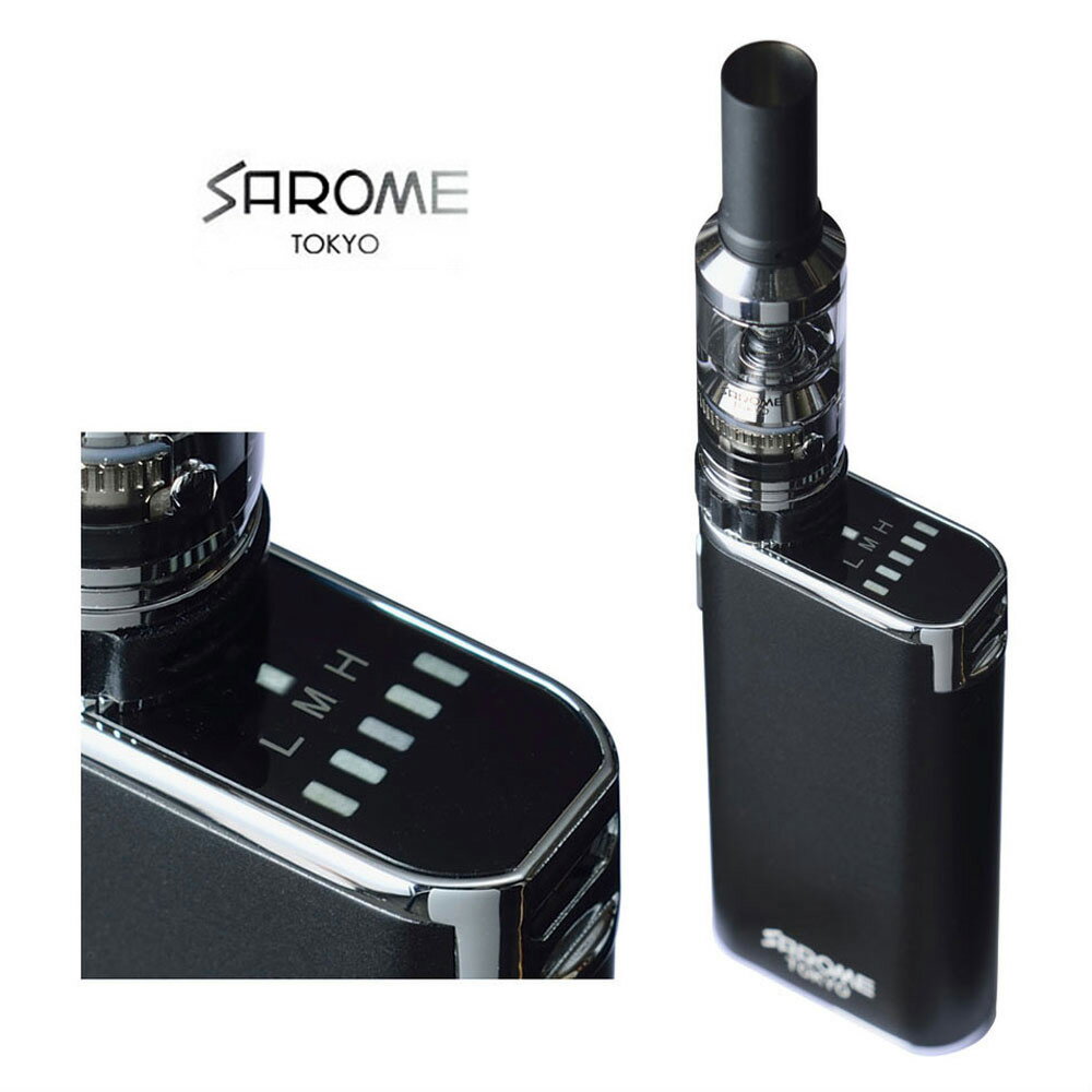 【正規取扱店】【使用方法 動画あり】SAROME サロメ 電子タバコ SAROME VAPE-2 スターターキット VAPE-2 ブラック＆ダブルメンソール 10ml 国産リキッド付き 電子たばこ ベイプ E-leaf イーリーフ