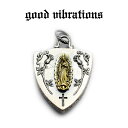 【good vibrations 正規取扱店】【送料無料】シルバーアクセサリー ピックケース ペンダント プレイングハンズ ピック マリア スカル クロス ゴシック チャーム ペンダントトップ グッドバイブレーションズ シルバー 925