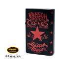 【GEAR TOP 正規取扱店】オイルライター ギアトップ 日本製 Made in JAPAN オイルライター ≪国産オイルライター ギアトップ vanson × GEAR TOP V-GT-08 バンソン スターデザイン ブラック≫ オイル長持ち 実用性 品質 密閉度