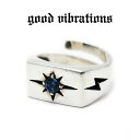 【good vibrations 正規取扱店】【送料無料】シルバーアクセサリー 指輪 グッドバイブレーションズ シルバーリング 印台リング ミスティッククォーツ...