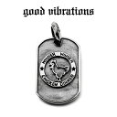 【good vibrations 正規取扱店】【別注 限定】【送料無料】シルバーアクセサリー メンズ グッドバイブレーションズ カジノ ブラックジャック ギャンブル シルバー925 ドッグタグ ペンダントトップ チャーム ドン勝 PUBG フォートナイト