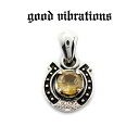 【good vibrations 正規取扱店】【送料無料】シルバーアクセサリー グッドバイブレーションズ 一粒ジュエリー 天然石 ルチルクォーツ ホースシュー 馬蹄 チャーム ペンダントトップ スターリング シルバー 純銀 925 ネックレス