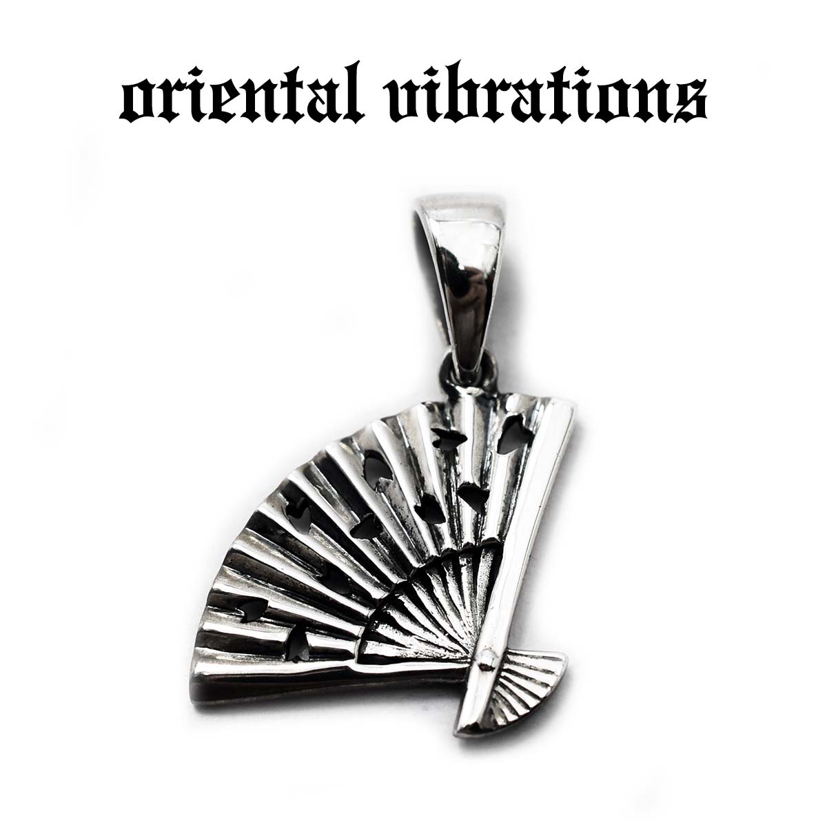 【oriental vibrations 正規取扱店】【送料無料】シルバーアクセサリー メンズ オリエンタルバイブレーションズ 和柄 扇子 扇 花びら チャーム ペンダントトップ 縁起物 スターリング シルバー 925 純銀 ネックレス レディース