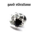 楽天CHAOS Accessory【good vibrations 正規取扱店】【送料無料】シルバーアクセサリー ピアス 片耳 メンズ ブランド グッドバイブレーションズ ジルコニア 肉球 猫の手 モチーフ かわいい レディース ピアス スタッド スターリング シルバー 925 純銀