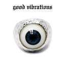 【good vibrations 正規取扱店】【送料無料】シルバーアクセサリー 指輪 シルバーリング グッドバイブレーションズ ビッグ アクリルドールアイ 義眼...